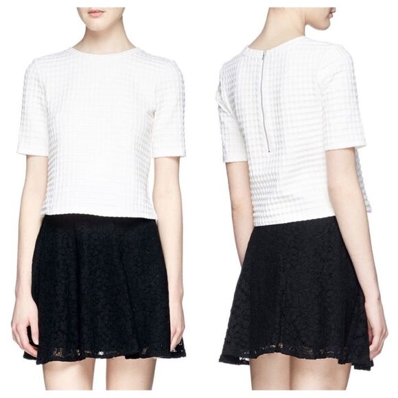 Theory Hesha Textured Crop Top - Picture 1 of 10